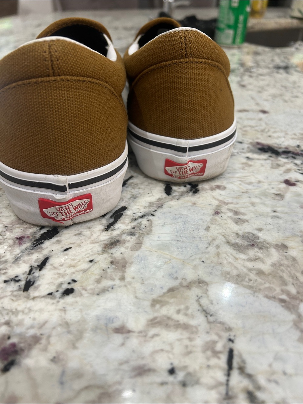 Vans Slip-On Canvas Loafers in Caramel Brown - Picture 5 of 5